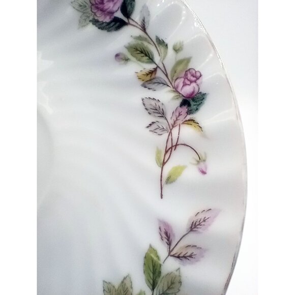 Saucer Regency Rose Creative Fine China 6" Vintage Flowers Gold Rim Discontinued - Picture 5 of 16